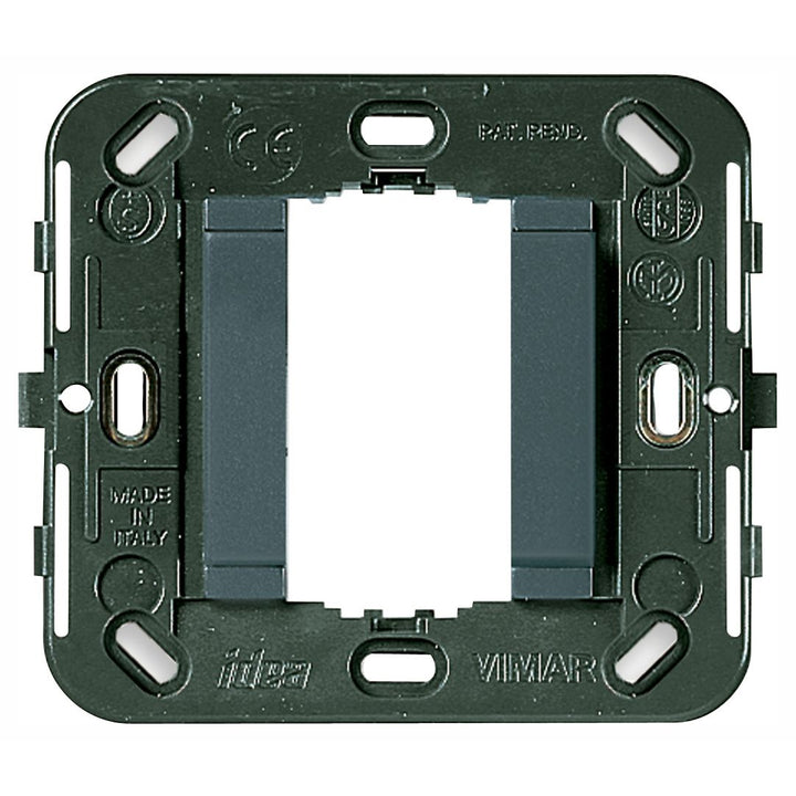 Vimar Idea 17086 1-Module Mounting Frame, For 60 mm or 56x56 mm Flush Boxes, For 09971 Surface Boxes, Smooth Front, Without Screws, Thermoplastic