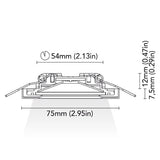 BCM - California 75 Courtesy Light - 2W, 8-32V, IP66, Opal Screen, Wide Beam