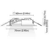 BCM - Malibu 75 Downlight - 2W, 8-32V, IP66, Opal Screen, Wide Screen