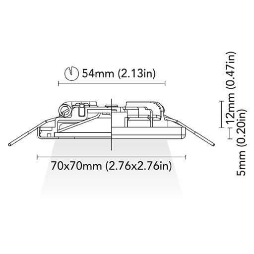 BCM - Miami 70 Downlight - 2W, 8-32V, IP66, Opal Screen, Wide Beam