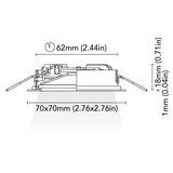 BCM - Seattle 70 Downlight - 2W, 8-32V, IP66, Opal Screen, Wide Beam
