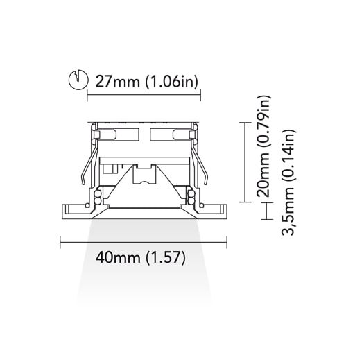 BCM - Tampa 40 Courtesy Light - 1.5W, 8-32V, IP66, Medium Beam