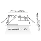 BCM - Venice 80 Downlight - 4W, 8-32V, IP66, Opal Screen, Wide Beam