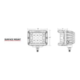 RIGID Industries - D-SS Series PRO - Surface Mount, 9-36V, IP68, Aluminum, Polycarbonate Lens