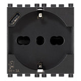 Vimar Arké SICURY Universal Socket Outlet, Italian Standard P40, 2P+E, 16A 250V