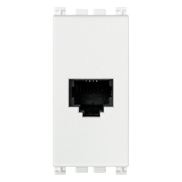 Vimar Arké RJ11 Phone Jack, 6-Position 4-Conductor, Screw Terminals, IP20