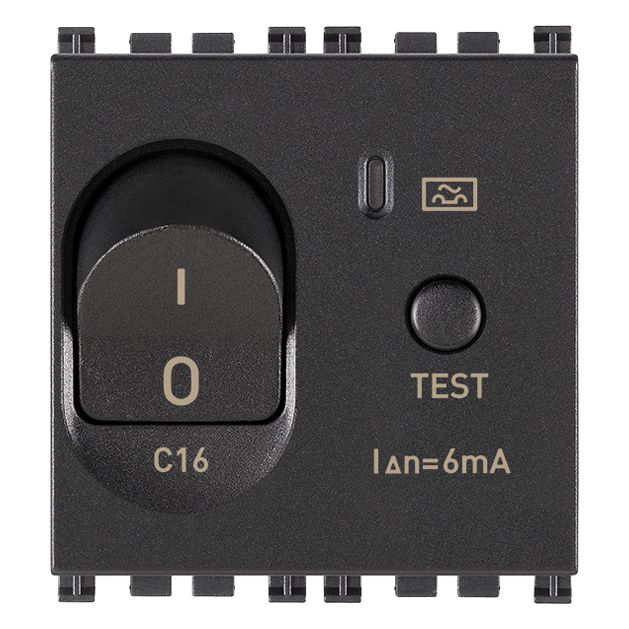 Vimar Arké RCBO, 1P+N, 120-230V, 50/60 Hz, 2 Modules, IP40