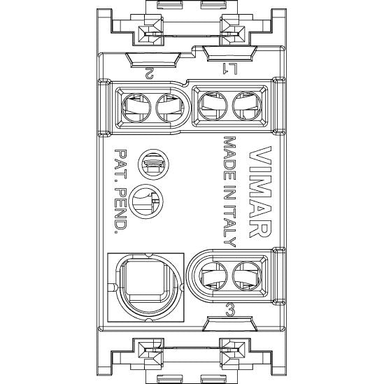 Vimar Idea 2-Way Rocker Switch, 1P 16AX, 250V, IP40