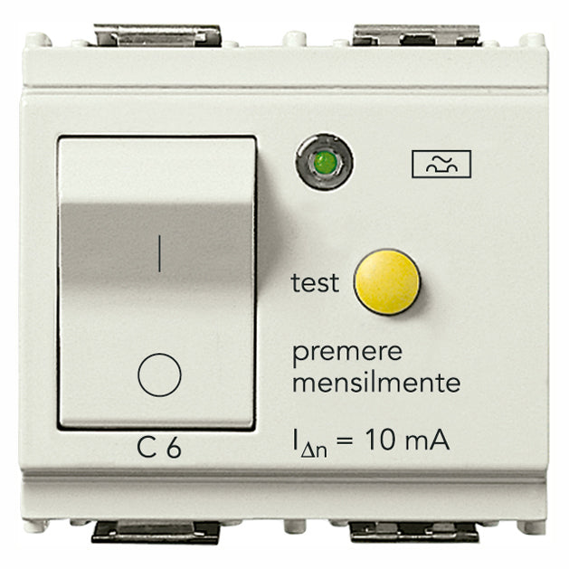 Vimar Idea RCBO Circuit Breaker, 1P+N, 120-230V, 50-60Hz, IP40, 2 Modules