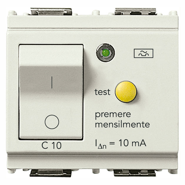 Vimar Idea RCBO Circuit Breaker, 1P+N, 120-230V, 50-60Hz, IP40, 2 Modules