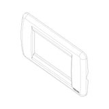 Vimar Idea Rondò Cover Plate, 3-Module, Clamp Mounting