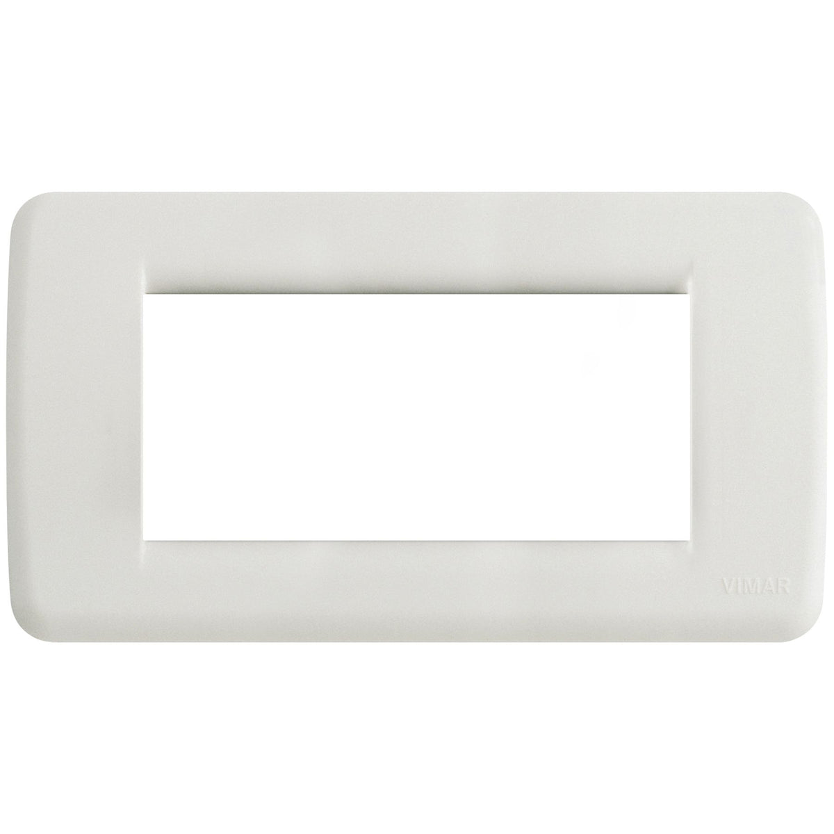 Vimar IDEA Rondò 4-Module Cover Plate, Clamp Mounting, Horizontal and Vertical Mounting