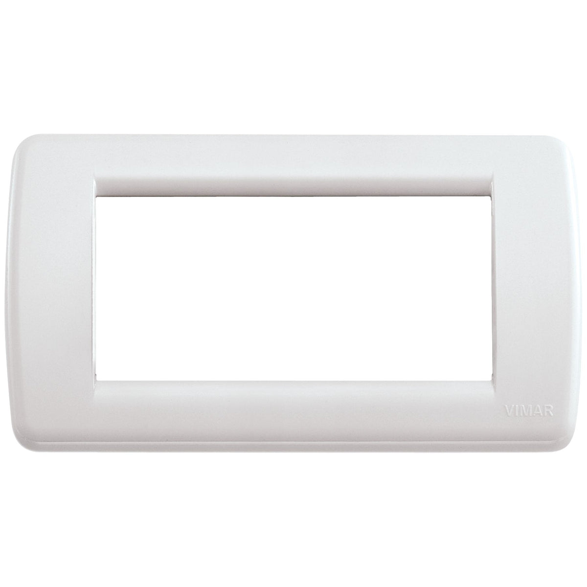Vimar IDEA Rondò 4-Module Cover Plate, Clamp Mounting, Horizontal and Vertical Mounting
