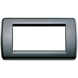 Vimar IDEA Rondò 4-Module Cover Plate, Clamp Mounting, Horizontal and Vertical Mounting