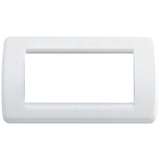 Vimar IDEA Rondò 4-Module Cover Plate, Clamp Mounting, Horizontal and Vertical Mounting