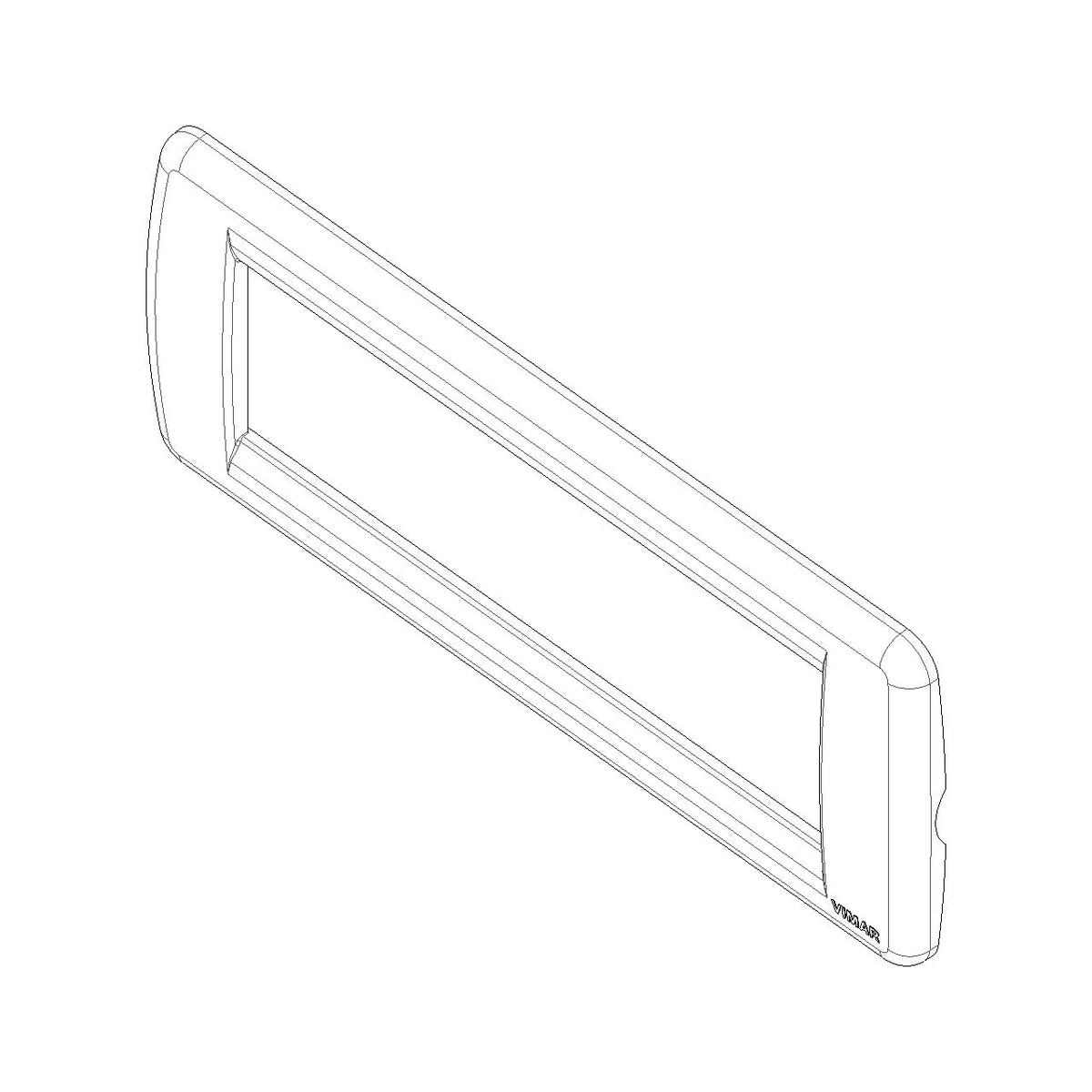 Vimar Idea Rondò 6-Module Cover Plate, Clamp Mounting