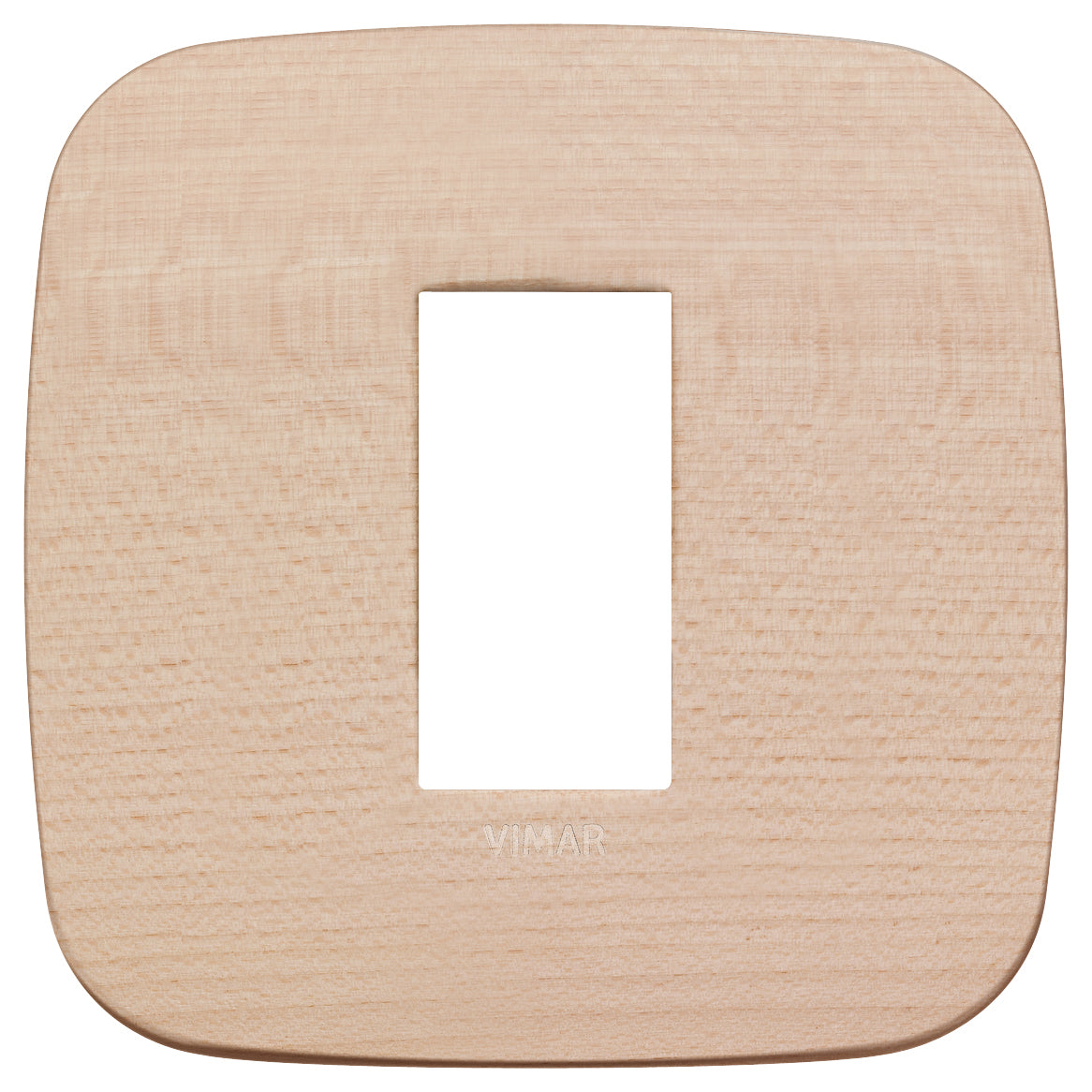Vimar Arké Round Cover Plate, 1 Module, Natural Wood