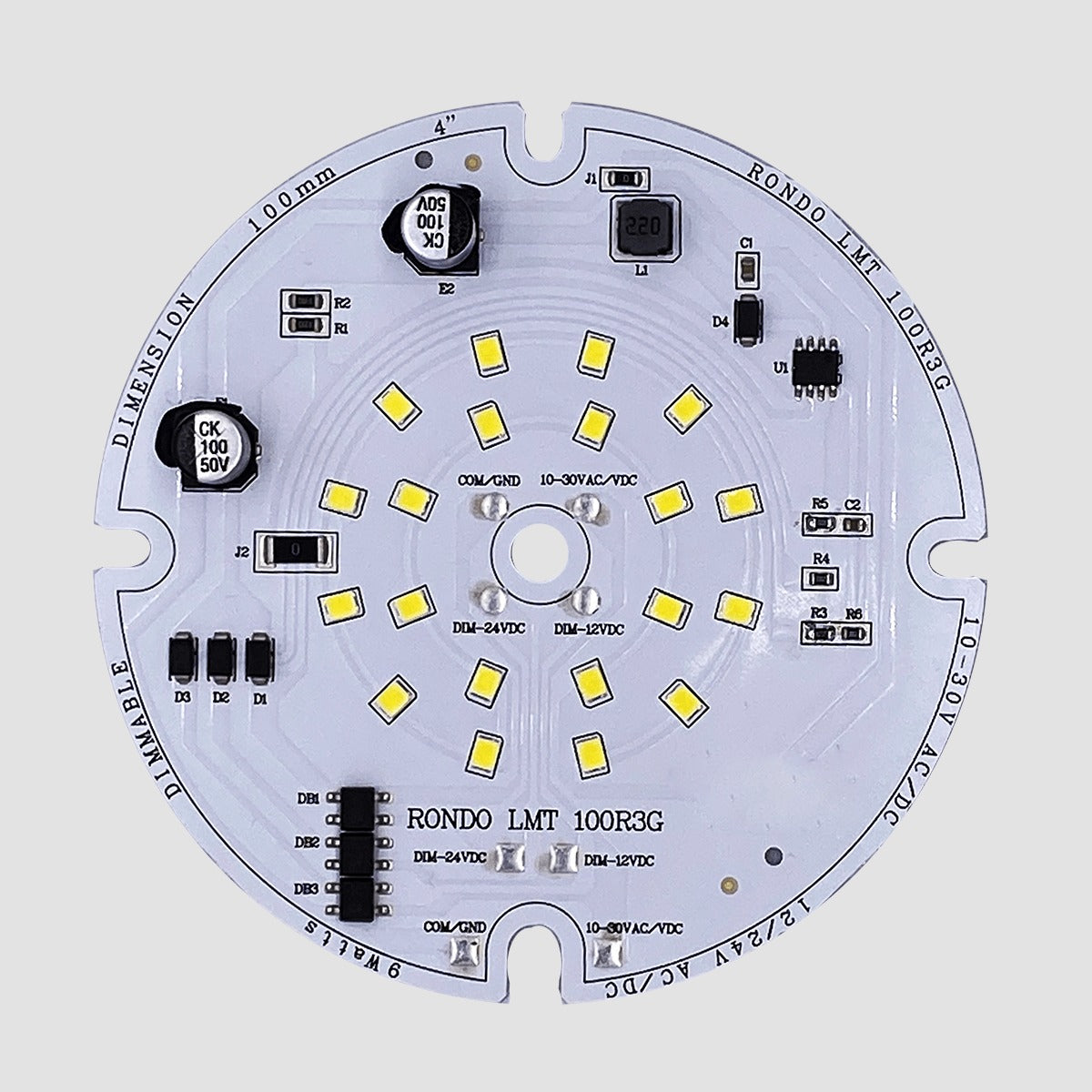 Lumiron - Rondo Replacement Disk - 10-30V, 9W, Dimmable, 20 LEDs