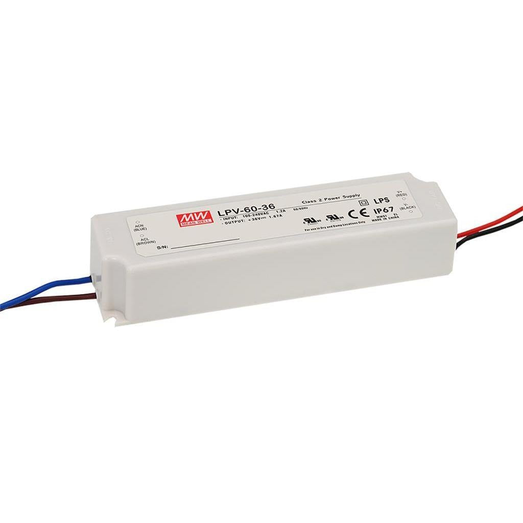 Mean Well - LED Driver - 12V, 5A, 60W, IP67