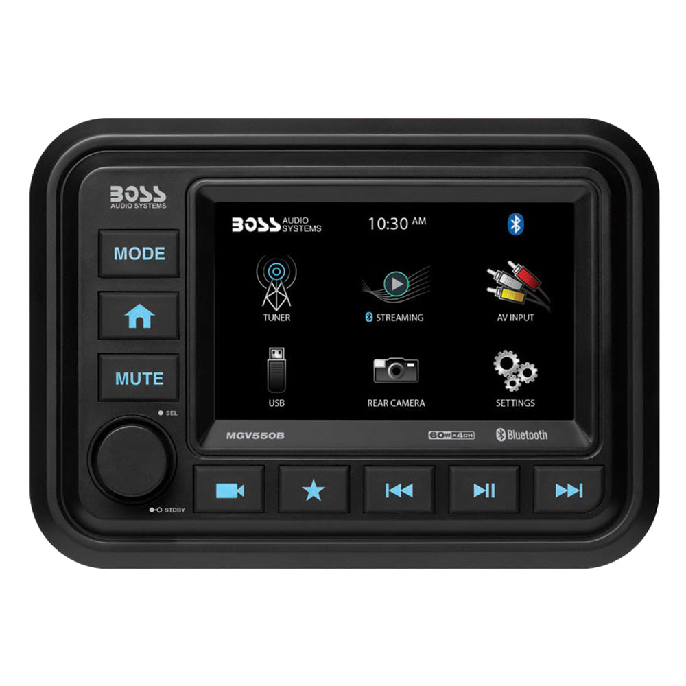 Boss Audio - MGV550B Marine Stereo w/ AM/FM/BT/Rear Camera