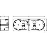 Vimar Hollow-Wall Flush-Mount Box, 6/7-Module, 68 mm Cutout, GW 850°C