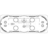 Vimar Hollow-Wall Flush-Mount Box, 6/7-Module, 68 mm Cutout, GW 850°C