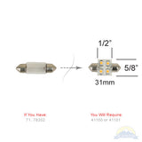 SCANDVIK - Replacement Bulb - 12/24V, 0.7W, 0.06A, Cool White (41101)