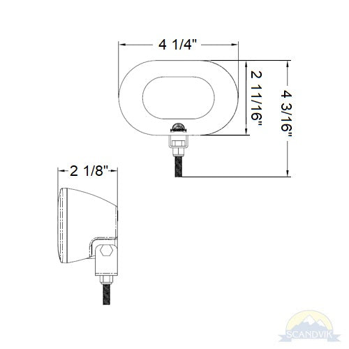 SCANDVIK - Spreader Light - IP68, 10W, 500lm, Polycarbonate Lens, UV Resistant (41435)