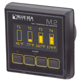 Blue Sea Systems M2 OLED Temperature Monitor, 7-70V DC, Up to 4 Sensors, -40°C to 120°C