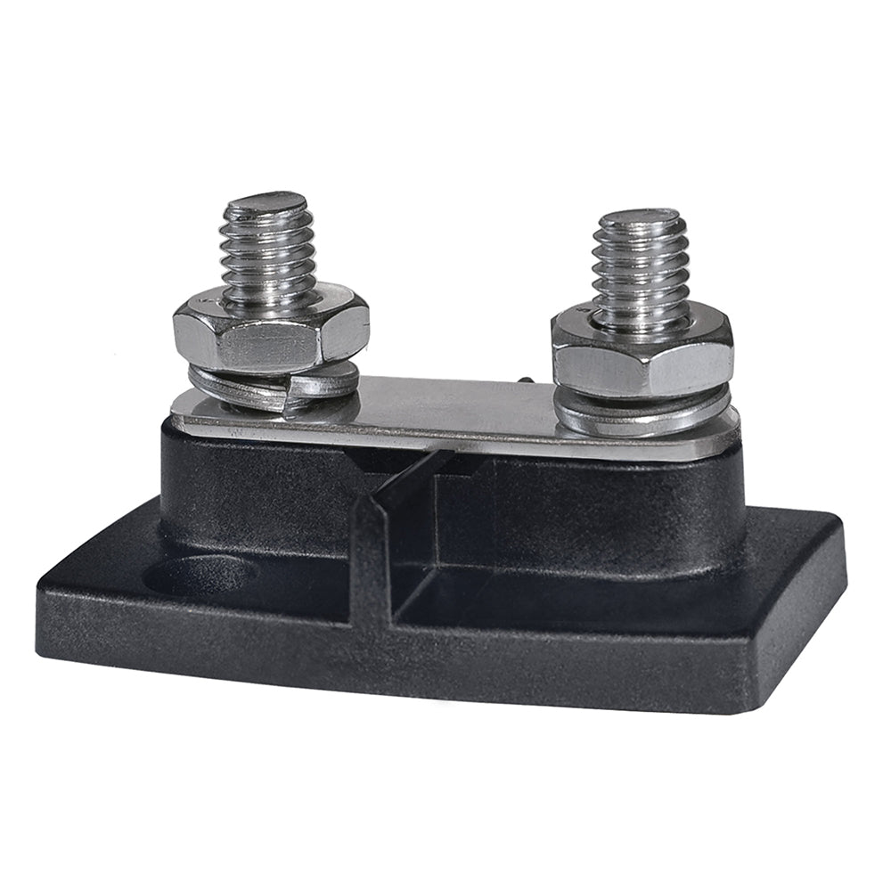 Blue Sea Systems PowerBar Dual BusBar, 200A, 48V DC, Two 3/8"-16 Studs, Tin-Plated Copper