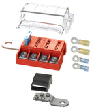 Blue Sea Systems ST-Blade Battery Terminal Mount Fuse Block Kit, 4-Circuit, ATO/ATC, 32V DC, 30A Per Circuit