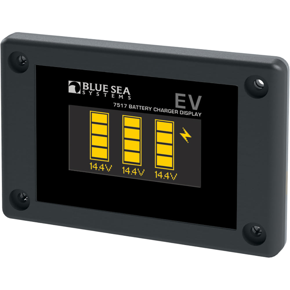 Blue Sea Systems EV Battery Charger Display, For P12 Battery Chargers, 6-36V DC, 1-3 Battery Banks
