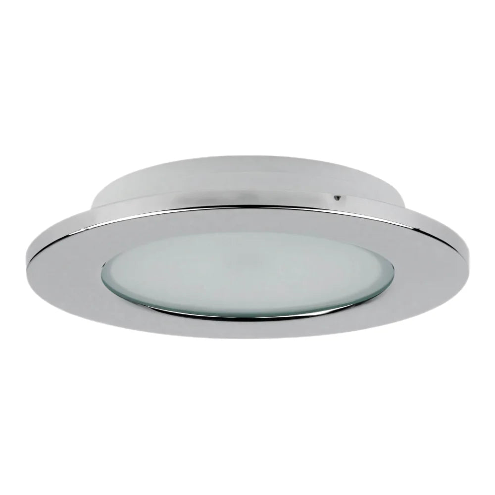 Imtra T155 PowerLED Downlight, 10-40VDC, IP65, Warm White Light, Polished SS