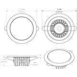 Lumitec Mirage Round Flush Mount LED Down Light, 10-30V DC, IP67, 3-6W