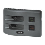 Blue Sea Systems WeatherDeck Waterproof Fuse Panel, 12V DC, IP67, ATO/ATC, Gray Panel