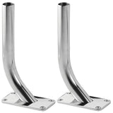 TACO Marine Striker Base Gunnel Mount, For 1-1/8 in Outrigger Poles, Cast 316 Stainless Steel, 12 Locking Positions, Pair