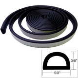 TACO Marine Weather Seal Tape, 10 ft, 3/8 in H, 5/8 in W, Black