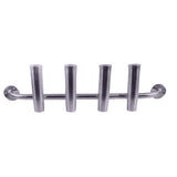 TACO Marine 4-Rod Transom Mount Rod Rack, 40-1/2 in Length, 1-7/8 in ID, Brushed Anodized Aluminum