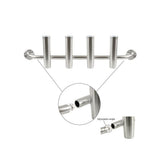 TACO Marine 4-Rod Transom Mount Rod Rack, 40-1/2 in Length, 1-7/8 in ID, Brushed Anodized Aluminum