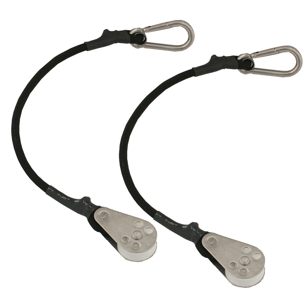 TACO Marine Outrigger Shock Cord with Roller, 12 in, Corrosion-Resistant Clasp, Pair
