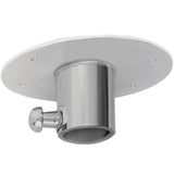 TACO Marine Stainless Steel Table Base, For Side Mount Table Pedestal System, 1-5/8 in Tube, 6-1/4 in Flange, Locking Pull Pin, Polished