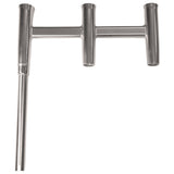 TACO Marine Deluxe Trident Rod Holder Cluster, Offset, 3 Rod, Tool Caddy, High-Polished Aluminum