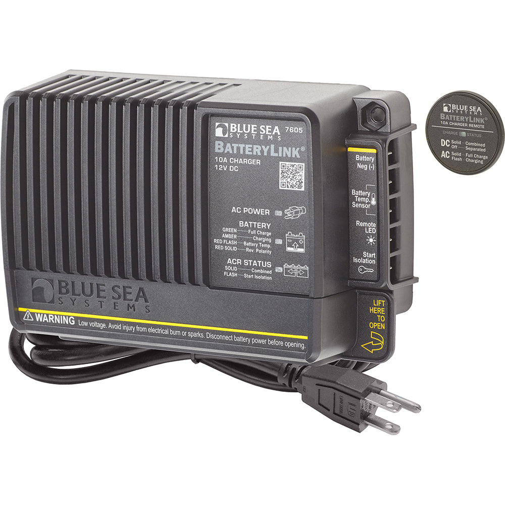 Blue Sea Systems BatteryLink Battery Charger, 2 Bank, 12V, Integrated ACR