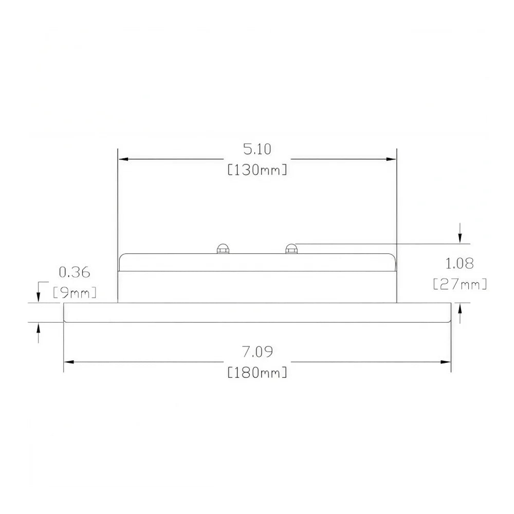 Imtra T180 PowerLED Downlight, 10-40VDC, 4.7W, IP65
