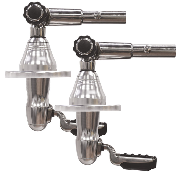 TACO Marine Grand Slam 400 Outrigger Top Mount, For 1-1/2 in Poles, 8-Bolt, Pair