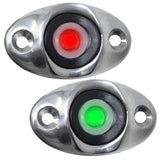 TACO Marine Surface Mount LED Side Navigation Light Set, For Boats up to 40 ft, 12-24VDC, IP68, 2nm