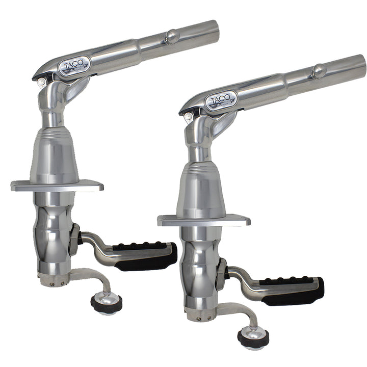 TACO Marine Grand Slam 390 Outrigger Mount, For 1-1/2 in Outriggers, Offset Handle, SS316L