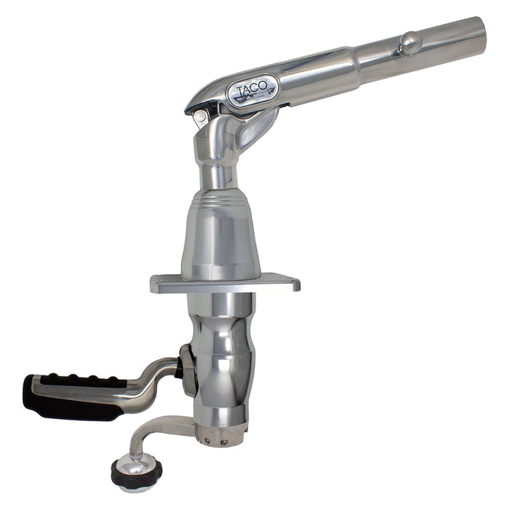 TACO Marine Grand Slam 390 Outrigger Mount, 180° Handle, For 1-1/2 in Outriggers, 45° Lift, 316L SS