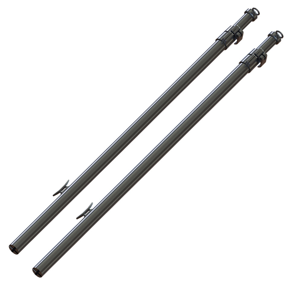 TACO Marine Tele-Sun Aluminum Shade Poles, 44.6-69.37 in, 2pk