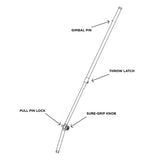 TACO Marine ShadeFin Telescopic Rod Holder Accessory, 42-67 in